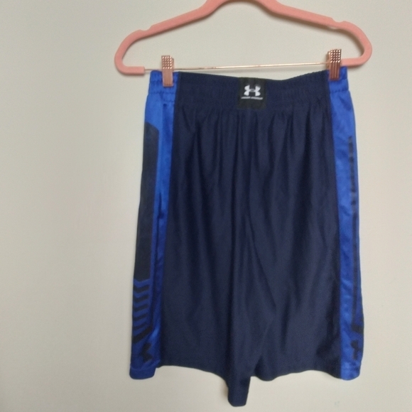 Under Armour Loose Fit Blue Drawstring Waist Athletic Shorts Size Small - Picture 2 of 7